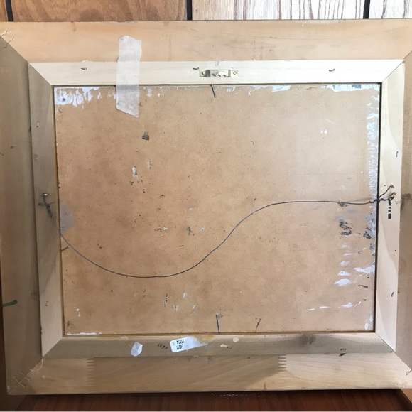 Vintage MCM Signed Green Wing Teal duck artwork beautiful framed painting . - Picture 6 of 6